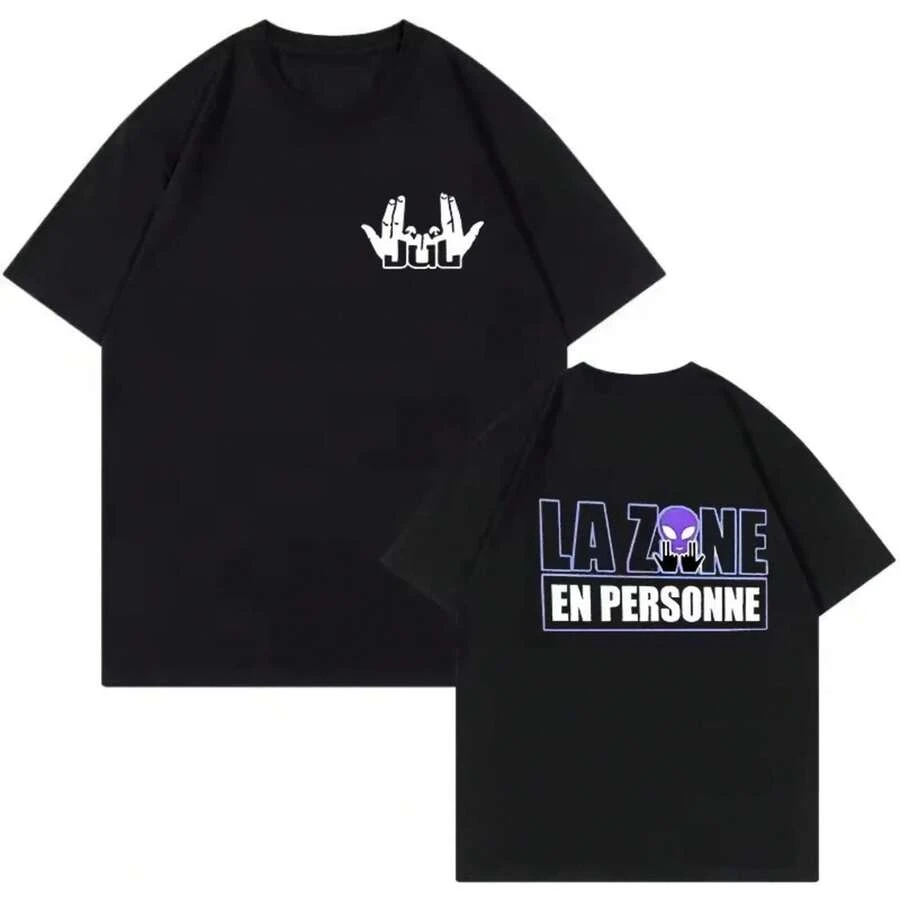 High-Quality Cotton Short-Sleeved Summer T-Shirt, Maillot Jul T-Shirt, Graphic T-Shirts, Clothing, Harajuku Graphic Casual T-Shirt - 白色 - 查看 1