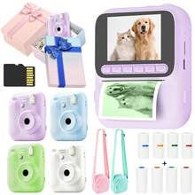 Kids Instant Print Camera, Digital Camera With Fun Photo Frames And Color Filters, 8x Zoom, 1080P HD Digital Camera, Supports Burst Mode And Flash, Graduation, Christmas, Birthday And New Year Gift, Suitable For 3-12 Years Old Boys And Girls - Multicolor - View 3