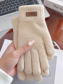 1/2pcs Soft Cute Cat Ear Plush Women's Winter Hat, Thick Warm Women's Winter Scarf, Knitted Fingerless Women's Winter Gloves, Full Set Of Women's Winter Accessories - Multicolor - View 5