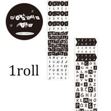 1 Roll, Tape, All-Match Versatile Letter & Number Tape, No-Cut Easy-Tear No-Residue, Scrapbook, Card, Photo Album DIY Collage Background, Student Planner Decoration, Photo Frame Background Decoration Sticker, Minimalist, Non-Repeating Pattern, Highly Attractive Scrapbook Material Pack, Scrapbook Background Decoration Tape - Adhesive Tape - View 12