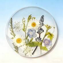4pcs 2D Flat Acrylic Printed Coasters, Colorful Wildflower Art Design, Kitchen Decor, Suitable For Valentine's Day, Wedding, Birthday, Mother's Day Gifts, Applicable For Dining Table, Bar Counter, Home Decor, All Year Round - Multicolor - View 12