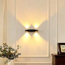 Dual Pupil Four Cat Eye Motion Sensor Magnetic Wall Light, 3 Lighting Modes, Magnetic Wireless Installation, Easy And Quick To Use, 500mAh Rechargeable Battery, Suitable For Living Room Main Lighting, Wardrobe, Cabinet, Perfect Graduation And Home Lighting Gift - Multicolor - View 7
