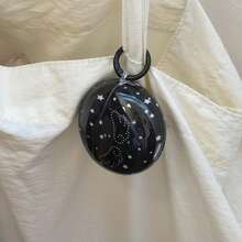 Korean Style Creative Black Background Star Wing With Hanging Ring Earphone Case Compatible With Huawei Freebuds 7i Earphone Case New FreeClip 2 Earphone Case Freebuds SE 3 Minimalist 5i Earphone Case Buds 3/3 Pro/3 FE Cute Korean Style Earphone Case Buds 4/4 Pro Birthday Gift Holiday Gift - Black - View 4