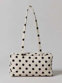Bolsa de nailon para bolas de bolos, bolso de mano con asa tipo llavero, bolso de trabajo minimalista y casual de gran tamaño, bolso de hombro diario de nueva moda. - Marrón - Ver 1