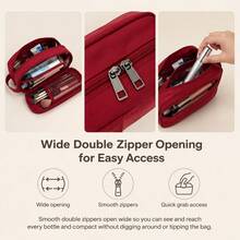 1 Large Capacity Waterproof Makeup Bag – Portable Travel Cosmetic Storage Bag With Multiple Compartments.Pencil Pouch(All-Season Back To School Supplies)Note: Medium And Small Sizes Are Single-Layer - View 8