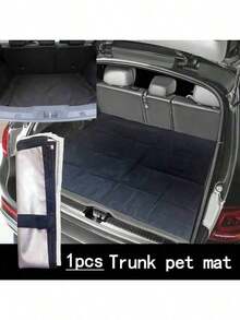 1件通用聚酯纖維貨物墊，汽車後車廂寵物墊，用於汽車後車廂保護，由高品質聚酯纖維材質製成，不僅觸感柔軟舒適，而且非常耐用耐磨，為您的汽車後車廂提供強大保護，同時也可作為汽車後車廂寵物墊，當您與寵物一起旅行時，讓您的寵物在後車廂中更舒適，避免直接接觸後車廂底部並防止髒污或受傷 - 後車廂墊布 - 查看 1