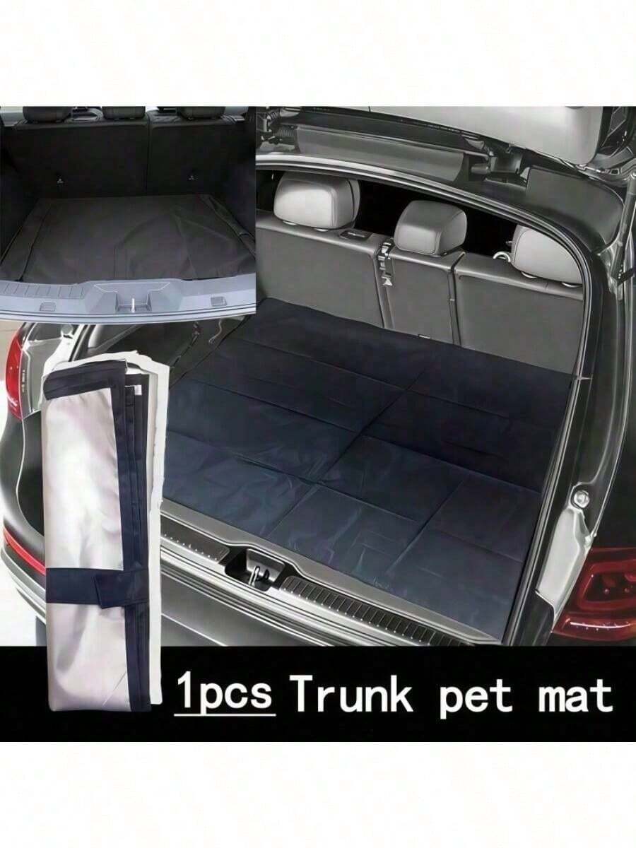 1件通用聚酯纖維貨物墊,汽車後車廂寵物墊,用於汽車後車廂保護,由高品質聚酯纖維材質製成,不僅觸感柔軟舒適,而且非常耐用耐磨,為您的汽車後車廂提供強大保護,同時也可作為汽車後車廂寵物墊,當您與寵物一起旅行時,讓您的寵物在後車廂中更舒適,避免直接接觸後車廂底部並防止髒污或受傷 - 後車廂墊布 - 查看 1