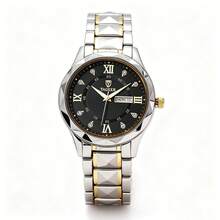 Montre mécanique automatique pour homme, bracelet en acier inoxydable, montre pour homme à double calendrier et lumineuse - Cadeau de la Saint-Valentin, montre automatique de luxe sport classique minimaliste décontractée pour homme, convient pour Pâques, Halloween, Noël, Fête des Pères, Anniversaire, Rentrée scolaire, Étudiants, Vacances, Saint-Valentin, Rendez-vous, Affaires, Quotidien, Cadeaux, Festival de musique, Saison des mariages - Multicolore - Voir 4