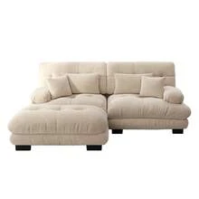 Sofa 220 cm de Chenille para hogar - Marrón café, 2 plazas - Ver 6