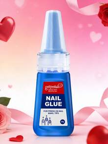 20g Super Strong Nail Glue For Acrylic Nails,Nail Tips, Press On Nails,Fake Nails, Salon Quality Brush On Nail Glue Easy Application Long-Lasting False Nail Glue - 20g - 查看 8