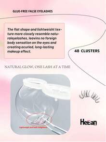 80 Clusters U-Shaped Lashes, Ultra-Thin Strands, Natural Lightweight Fit, Ideal For Daily Office Work And Everyday Subtle Makeup Looks. - View 7