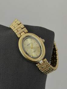 This Gold/Silver Square Bamboo Joint Quartz Watch Is Suitable For Daily Wear And Is Also A Perfect Gift For Birthdays And Christmas. - Gold - View 3