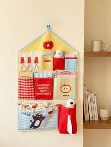 1 pieza Bolsa de almacenamiento multifuncional montada en la pared para bebé, adecuada para colgar en paredes, puertas y al lado de la cama, también se puede usar como bolsa portátil para ropa interior y almacenamiento de artículos diversos en el cochecito de bebé; bolsa de almacenamiento plegable para la puerta del dormitorio, regalo ideal para baby shower, adecuada para la habitación del bebé, dormitorio y almacenamiento diario en el hogar - Multicolor - Ver 7