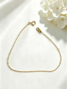 1pc S925 Sterling Silver Minimalist Thin Bracelet For Women, Daily Simple Versatile Low-Key Gentle Non-Ostentatious Ins Style Casual Wearable Hand Accessory, Personalized Fashion Travel Accessory - Chain - View 6