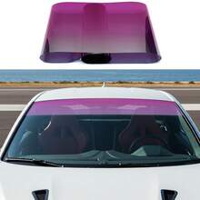 7.87x59 Inch Universal Car Front Windshield Sun Shade Strip, Pink Purple Gradient Color Film, PVC Self-Adhesive Front Window Anti-Glare Anti-Shatter Waterproof Anti-Scratch Vinyl Sticker - Gradient Sunshade Film - View 7