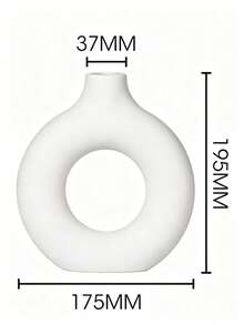 1 Piece Donut Ins Vase Flower Arrangement Decoration Ornament Donut Vase Handmade Minimalist Bohemian Style Modern Home Decoration Wedding Table Party Living Room Office Bedroom Decoration Ornament - Multicolor - View 4