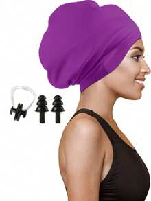 120g Extra Large Silicone Long Hair Swim Cap - Unisex Swim Cap - Extra Large Swim Cap - Waterproof Silicone Swim Cap - Suitable For Dreadlocks, Afro Extensions, Wigs, Beach Essentials, Beach Accessories, And Pool Floats. - Multicolor - View 15