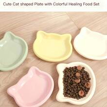 2pcs Table Plastic Trays, Cat-Shaped Plastic Trays, Multi-Function Pet Trays, Multi-Cat Household, Colorful Assortment, Smooth Surface, Easy To Clean, Reusable, Perfect For Kitchen, Bathroom, Vanity And Office Use. As Desktop Storage Trays And Decorative Trays. - Multicolor - View 5