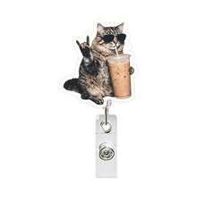 1pc Cat Retractable Badge Reel, Doctor Nurse ID Card Holder Clip - Multicolor - View 12