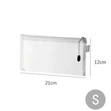 1/3pcs A4 A5 A6 Transparent Mesh Zipper File Bags, Waterproof Document Pouches, School Office Supplies Pencil Case Storage Bags, Back To School Stationery Organizer Gift Set - White - View 15