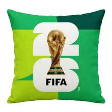 FIFA كيس وسادة ديكور منزلي لمشجعي كأس العالم 2026 في الولايات المتحدة وكندا والمكسيك، طباعة أحادية الجانب، هدية من منتجات كرة القدم - A - مشاهدة 10