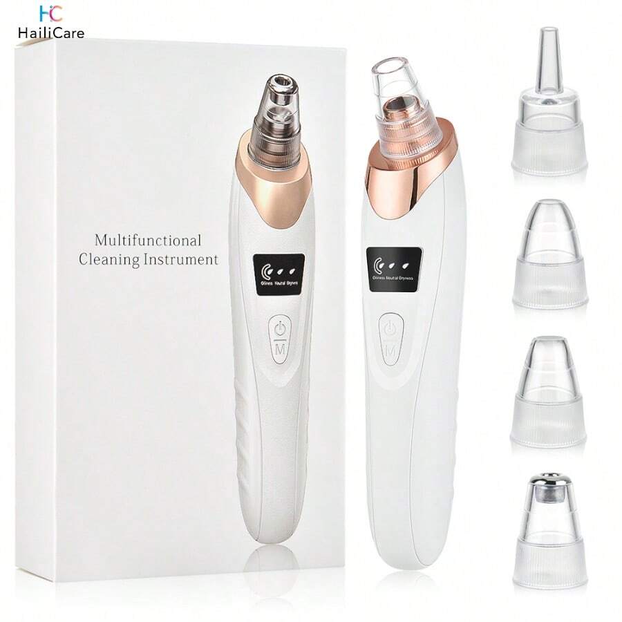 Hailicare 電動黑頭吸除器，USB充電式，深層清潔臉部毛孔，居家美容護膚工具