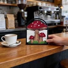 Cute Cartoon Red Mushroom Acrylic Desktop Tissue Box, Creative Napkin Holder Decoration For Home And Office - Multicolor - View 4