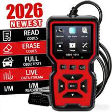V519 Universal OBDII Car Scanner Check Engine Light Reader Diagnostic Tool With Fault Code Reading Clearing Battery Voltage Detection For 1996+ Vehicles - Red - View 9