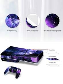 Cross-Border Hot Seller 6pcs Purple Cloud Pattern Stickers For P5 Slim Optical Drive Game Console, Dust-Proof And Wear-Resistant - View 8