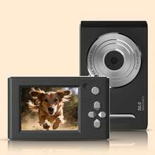 Fotocamera digitale CCD vintage con autofocus, qualità d'immagine 1080P HD, zoom ottico 16x, supporta la registrazione video fluida, dotata di batteria da 700mAh, facile da usare, leggera e portatile, con filtri multipli disponibili, ideale per gli appassionati di viaggi e come regalo per amici e familiari. - Visualizzare 16