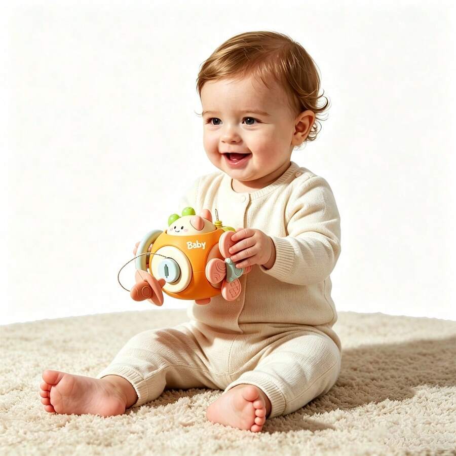 1pc New Upgraded ABS Compact 6-In-1 Busy Cube Toy, Develops Sensory And Fine Motor Skills, Suitable For Infants Christmas And Birthday Gift (Random 3-Color Combination) - Multicolor - View 1