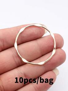 10pcs 43x43mm Embossed Hollowed-Out Geometric Circle Charms Pendant For DIY Jewelry Making Necklace Keychain Phone Chain Bracelet Making Accessories - Ring - View 16