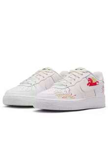 Nike Air Force 1 AF1 Unbridled Series Big Kids Low-Top Sneakers - White/Multicolor - View 1