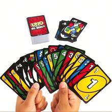 Mattel UNO NO MERCY 特別版卡牌遊戲，派對破冰首選，適合青少年與玩家的競爭趣味遊戲，遊戲玩家禮物，生日、聖誕、萬聖節送禮佳品 - 彩色 - 查看 2