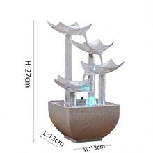Stress Relief Relaxing Modern Minimalist Luxury Water Fountain Suitable For Living Room Luxury Home Decor Office Desk Bedroom Dining Room Cashier Counter Landscape Warm Holiday Gift - 9807 - View 4