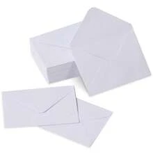 50pcs/10pcs Mini Envelopes, Self-Adhesive Kraft Paper Envelopes, Suitable For Wedding Thank You Cards, Valentine's Day And Christmas Gifts - White - View 1