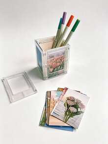 Minimalist Multifunctional Fridge Magnets And Decorative Stickers, Mini Photo Frames Compatible With Fujifilm - Room And Office Decoration Small Size Photo Card Display, Christmas Decoration, Double-Sided Photo Fridge Magnetic Frames, Transparent Photo Display Frames, Christmas Decoration - Multicolor - View 7
