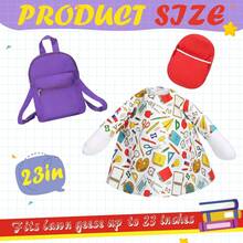 返校季門廊鵝裝飾套裝，3件/組 23英吋庭院鵝雕像服飾，適用於庭院草坪花園裝飾（不含鵝雕像） - 背書包款 - 查看 3