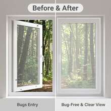 White DIY Self-Install Polyester Window Screen Mesh, High Transparency Insect Net Roll, Suitable For Home Bedroom And Living Room Use - B - View 3