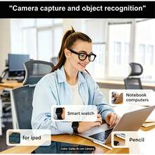 Smart Glasses With AI For Real-Time Translation, Open-Ear Audio, Lightweight Design And Up To 8 Hours Of Battery Life, Perfect For Daily Use, Work And Travel - Black - View 5