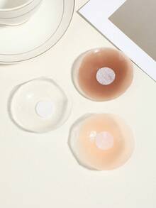 10Pcs Round Silicone Nipple Pasties, 3 Colors Skin/Clear/Coffee Seamless Anti-Show Covers For Wedding Camis Tops - Multicolor - View 2