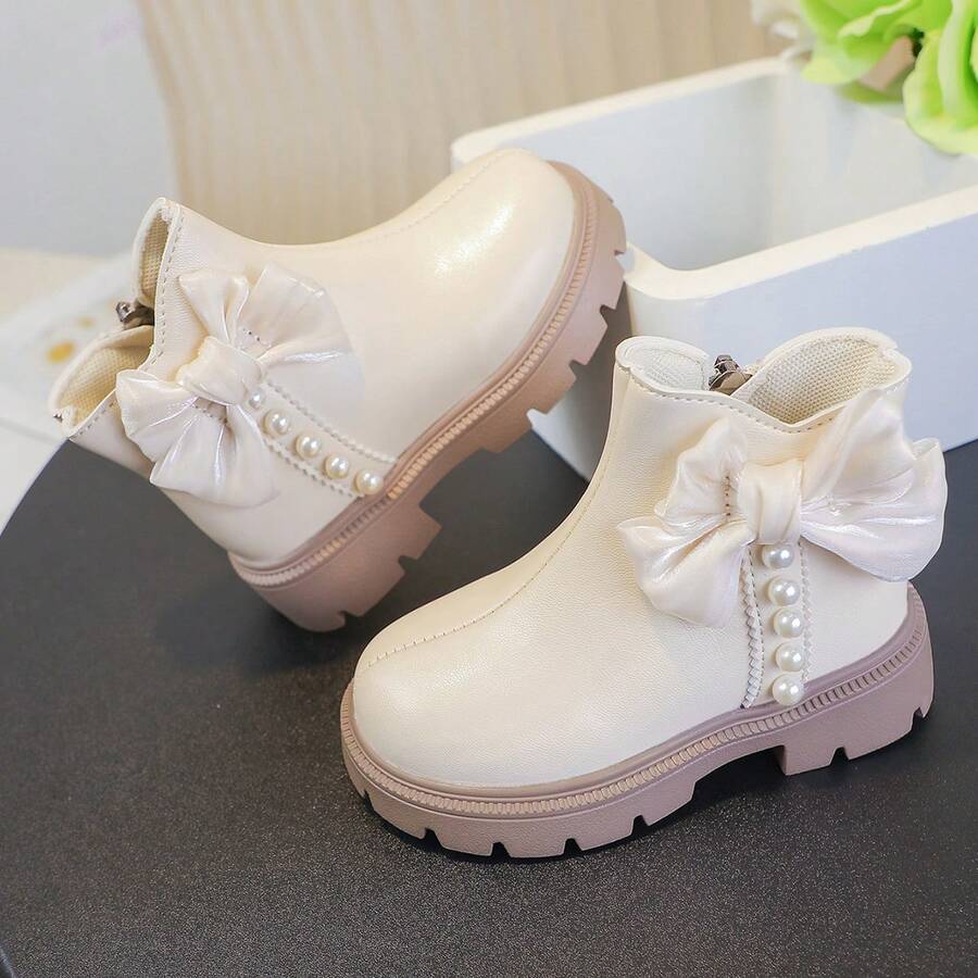 Thick Anti-Slip Sole, Shock-Absorbing Foot Protection, Deep Tread Wear-Resistant Grip, Soft Creamy White Flexible Upper, Delicate Scratch-Resistant Skin-Friendly Material - Beige - View 1