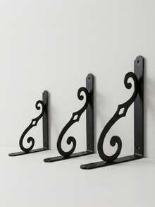 1pc L-Shaped Wall Support Bracket, Gold Bracket, Bracket, Beam, Silver Bracket, Dental Brace Set, Miniature Item, Home Decor, Autumn Decor, Christmas Decor, Necklace Extension Chain, Storage Cabinet Accessory Dental Brace, Black, Coffee Corner Accessory, Industrial, Furniture, Tool, Shelf Bracket, Bracket, Bedroom Furniture, Multi-Layer Storage Compatible Wall-Mounted Right Angle Bracket, Iron Shelf Support, Wall Shelf Support, Triangular Load-Bearing Bracket - A - View 5