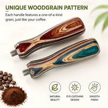1pc Coffee Portafilter Handle With M10 Screws, Durable Wooden Coffee Filter Handle, Solid Wood Filter Holder Handle, Espresso Coffee Machine Tools, Accessory For Barista - Multicolor - View 5