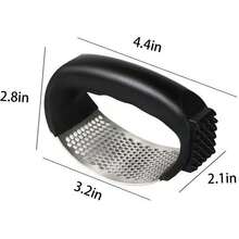 Stainless Steel Garlic Press, Manual Garlic Crusher, Multi-Functional Kitchen Tool, Suitable For Chopping, Crushing And Grinding Garlic Cloves, Garlic Mashing Tool, Garlic Chopper - Multicolor - View 2