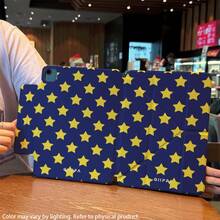 GIIPPA Deep Navy Blue & Yellow Star Print Protective Case, Magnetic Detachable Y-Fold Shockproof Cover With Pen Slot, Compatible With IPad Mini 6/7, Air 2/3/4/5/11/13, 5/6/7/8/9/10/11, Pro 10.5/11/12.9, Perfect For Valentine's Day, Back To School, Office, Christmas, Halloween, Thanksgiving, Girlfriend Gift, Wedding Season, Minimalist Star Campus Office Holiday Aesthetic - Multicolor - View 1