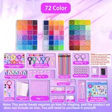 48/72/96/120 Colors Pearl Bead Set 2.6mm Mini Fused Beads Craft Tool Kit, Multiple Tools Suitable For Beginners Adults Relaxation Art Projects, Handmade Decorations Indoor Decor Fused Bead Materials - Perler Bead Set - View 13