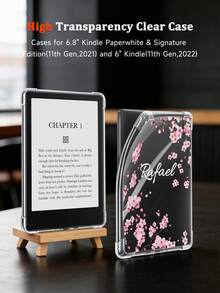 Ayotu Custom Sakura Pattern & Name Transparent Kindle Protective Case, Suitable For All-New Kindle Paperwhite 12th Generation (2024 Model, 7 Inch, Thin & Scratch-Resistant Silicone Back Cover Compatible With 6" All-New Kindle (11th Generation-2024/2022 Release, Compatible With Clara Colour, Clara Bw 6 Inch, Libra Colour 7 Inch - Multicolor - View 7