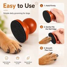 Dog Nail Grinder Wooden Dog Nail Clipper Pet Paws Clipper & Trimmer Pet File Board For Paw Smoothing Dog Grooming Tool - A - View 4