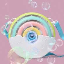 Creative Rainbow Eggshell Electric Bubble Machine, Compact Round Body Anti-Collision, Fully Automatic Bubble Output With Soft Color Matching, Suitable For Baby Home Play, Park Walks, Beach Outings, Ideal Gift For Children's Day, Birthday, Portable Bubble Toy For 3+ Boys And Girls - Multicolor - View 12